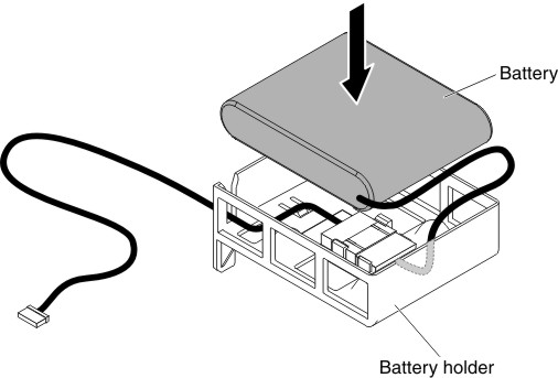 RAID adapter battery installation
