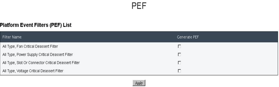 Graphic illustrating the PEF tab.