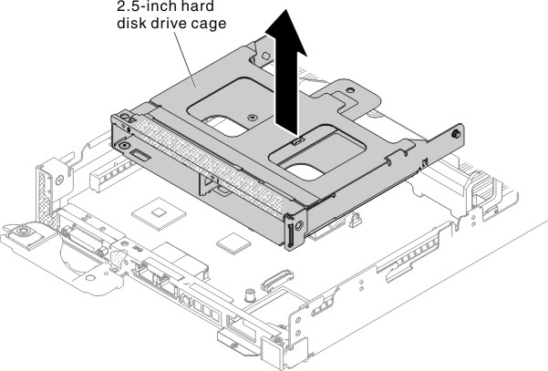 Optional front 2.5-inch hot-swap hard disk drive cage removal