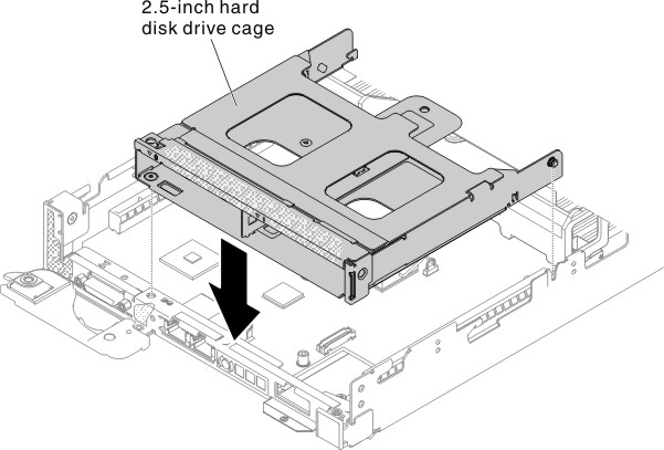 Optional front 2.5-inch hot-swap hard disk drive cage installation